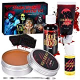 FORMIZON Halloween Special Effects Makeup Set, 30ml Sangue Coagulato, 60g Cera Cicatrice Finta, 30ml Sangue Finto, Trucco per Cicatrici da ...