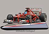 Formula 1 Miniature Fernando Alonso su Ferrari in miniatura su base