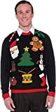 Forum Novelties Ugly Christmas Icon Adult Sweater Medium