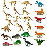 Fossili di Dinosauro in Plastica,Saijer Scheletro di Dinosauro Realistico Ossa di Dinosauro Figure Mini Dinosauro Set Figure Dinosauro Bambino Scheletro ...