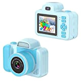 Fotocamera Bambini, Ricaricabile Fotocamera Digitale per bambino Videocamera Lettore Musicale Regali Giocattolo per Ragazzi da 3-10Anni, 12MP Video HD Schermo ...