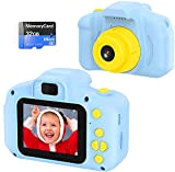 Fotocamera per Bambini Fotocamera Digitale Portatile con Scheda SD 32 GB TF Card HD da 2 Pollici 1080P Mini Ricaricabile ...
