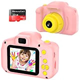 Fotocamera per Bambini Fotocamera Digitale Portatile con Scheda SD 32 GB TF Card HD da 2 Pollici 1080P Mini Ricaricabile ...
