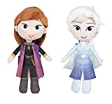 FS Frozen - Peluche Frozen 2 Principesse e Olaf. qualità Super Soft (30CM, Elsa e Anna)