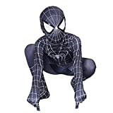 FSMJY Costume da Spiderman Nero 7-8 Anni Ragazzi Halloween Carnevale Cosplay 3D Stampa Vestito Operato Tuta Tuta per Unisex Adulti ...