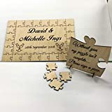 FSSS Ltd Personalised wooden 24 piece guest book jigsaw puzzle keepsake wedding birthday