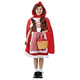 Fun Shack Cappuccetto Rosso Costume Bambina, Costume Carnevale Bambini Taglia M