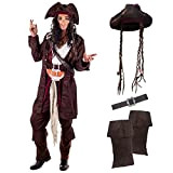 Fun Shack Costume Capitano Pirata Uomo, Abito Carnevale Adulti Taglia XL