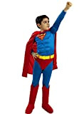 Funidelia | Costume Superman Deluxe Ufficiale per Bambino Taglia 5-6 Anni ▶ l'Uomo d'Acciaio, Supereroi, DC Comics, Lega della Giustizia ...