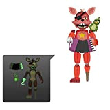Funko- Action Figure: Friday Night at Freddy's Pizza Sim-Rockstar Foxy-Glow in The Dark Translucent Collectible Toy, Multicolore, 45638