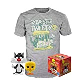 Funko POP! - Scatola da collezione Pop Tee Box: Looney Tunes - Sylvester & Tweety (floccato) Target Exclusive (Med)