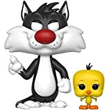 Funko- Pop Vinile: Looney Tunes: Sylvester & Tweety, Multicolore, 9 cm, 21975