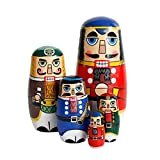 FunnyGoo Bambola per nidificazione di Legno Fatta a Mano Colorata Kit di Bambole Russe di Natale Decorazione di Regalo di ...
