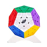FunnyGoo Cyclone Boys 3x3 Megaminx Dodecaedro 12 lati Megamix Speed Cube 3x3x12 Cubo Puzzle con un supporto cubo Colore arcobaleno ...