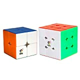 FunnyGoo Pack of Two YuXin Little Magic Magic Speed Cube Bundle, YuXin Little Magic 2x2x2 + 3x3x3 Speed Cube Magic ...