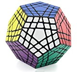 FunnyGoo Shengshou 5x5 12 Superficie Gigaminx megaminx Cubo Mágico + soporte de pantalla de Un cubo (Negro)