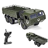 FXQIN 1:16 6WD Camion Militare Telecomandato Camion Militare RC per Bambini e Adult Auto Giocattolo Telecomandata 2,4 GHz RC Military ...