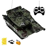 FXQIN 2.4 GHz Carro Armato Telecomandato Che Spara Mini RC Tank Panzer Militari Radiocomandato con Suono e Lumière, Scala 1:32, ...