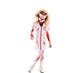 Fyasa 706498-t03 Costume da Infermiera Zombie, per 10 A 12 Anni, Multicolore, Medium