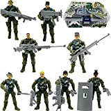 Fycooler Azione Esercito Figure Set , Giocattolo Militare Soldato Playset Armati , 8 PZ Soldatini Militari per il regalo di ...