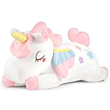 GAGAKU Cuscino a forma di unicorno, 66 cm, con unicorno, grande per bambini, ragazze, unicorno, regalo di compleanno e anniversario