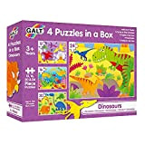 Galt Toys, 4 Puzzle in Una Scatola, Dinosauri