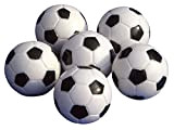 Gamesson - Set di palloni da Calcio, 6 Pezzi, 32 mm, Nero/Bianco