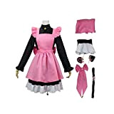 Generic Anime Card Captor Kinomoto Sakura Costume Cosplay Dress Halloween Uniform Outfit Set (Rosa,S)