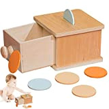 Generic Montessori Toys Coin Ball Box Object Permanence Box Giocattoli per Neonati Bambini Bambini Coin Drop Toy per lo sviluppo ...