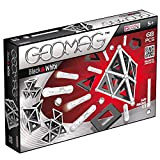 Geomag- Black & White Gioco di Costruzione con Sfere e Barrette, Colore Bianco/Nero, 68 Pezzi, 012