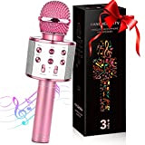 GeschenPark Microfono Bambini, Microfono Wireless Bluetooth Giocattoli per Bambina 4-10 anni Regali Bambini 4-15 Microfono Karaoke Regalo Bambina Giochi Bambini ...