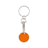 Gettone per Carrello della Spesa Portachiavi Euro Monete Metallo Market Shopping  (arancio)