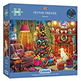 Gibsons- Festive Fireside 1000 Pezzi | Puzzle sostenibile Lavagna Riciclata al 100% | Ottimo Regalo per Adulti | Giochi, G6330