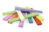 gimboo - 10 rotoli di carta crespa, 25 x 200 cm, assortiti/nastri colorati per crepe Paper/ideale per hobby creativi/1 confezione ...