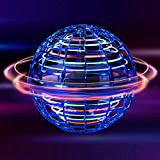 Giocattoli a sfera volante, palla boomerang rotante a 360° con ventola volante, luci RGB dinamiche a forma di globo reticolare ...