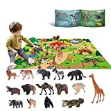 giocattoli animali Set di giochi di Giocattoli educativi selvaggi di giungla di plastica con game pad Leone Tigre Regalo di ...