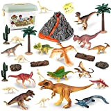 Giocattoli con Dinosauro Vulcano con educativi realistici Dinosauri Set da Gioco per Creare Un Mondo Dino tra Cui T-Rex, triceratopi, ...