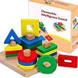 Giocattoli da Puzzle in Legno, Educativo Giocattoli Giochi i Forme Geometriche Impilatore Blocchi per Giocattolo (TypeB)