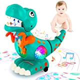 Giocattoli di dinosauro per ragazzi, giocattoli di strisciamento del bambino con luce fredda musicale, giocattolo interattivo per ragazzi ragazza bambini ...