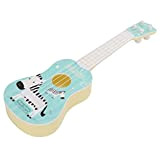 Giocattoli musicali per chitarra ukulele, giocattoli per chitarra ukulele dal design squisito per bambini per l'apprendimento musicale(blu)
