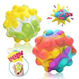 Giocattoli Push Pop Palline di Decompressione in Silicone Antistress per Bambini Giocattolo Sensoriale Bubble Pop per Ansia (2 Pack)