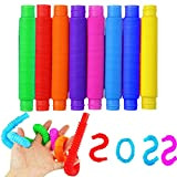 Giocattoli Sensoriali Mini Pop Tubes, 8 pezzi Giocattoli Sensoriali Colorati con Tubo Estensibile, Giocattoli Sensoriali Colorati Adatto a bambini,ragazzi e ...