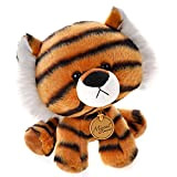 Giocattolo di peluche tigre, 20,3 cm, peluche con testa di animali ripieni, cuscino morbido e soffice per abbracciare gli amici, ...