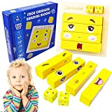 Giocattolo in legno gioco di facce che cambiano gioco di facce cubo puzzle creativo cubo di legno Montessori giocattolo interazione ...
