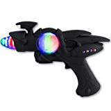 Giocattolo lampeggiante con pistola spaziale a LED nera