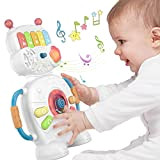 Giocattolo Musicale Elettronico Robot per Bambini per 1 anno, Natale, Halloween, Capodanno, regali, giocattoli sensoriali per neonati,bambini piccoli, ragazzi, ragazze ...
