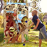 Giochi di Lancio del Cowboy Del Partito Occidentale con 3 Sacchi di Fagioli, Divertente Gioco Occidentale per Bambini e Adulti ...