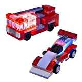 Giochi Preziosi s.p.a.- Laser Peg Microsparks-Veicoli 2 Pack Red Formula Auto/Scala Truck, Multicolore, LAM02301