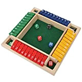 Gioco da tavolo a 4 giocatori chiudi la scatola, giochi di matematica da tavolo per famiglie in legno per bambini ...
