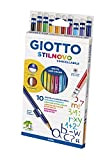 Giotto 256800 - Stilnovo Cancellabile Astuccio 10 Pastelli Colorati con Temperamatite e Gomma